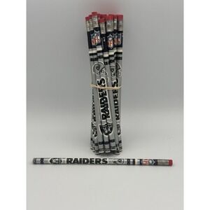 28 Vintage NFL Football Pencils Los Angeles‎ Raiders UnSharpened Pentech